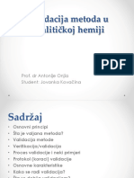 Validacija Metoda u Analitičkoj Hemiji