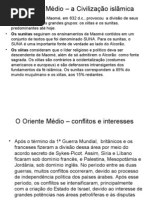 Geografia PPT - Oriente Médio – a Civilização islâmica