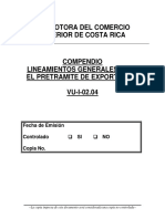 2004 PROCOMER Lineaminetos Pre Exportacion