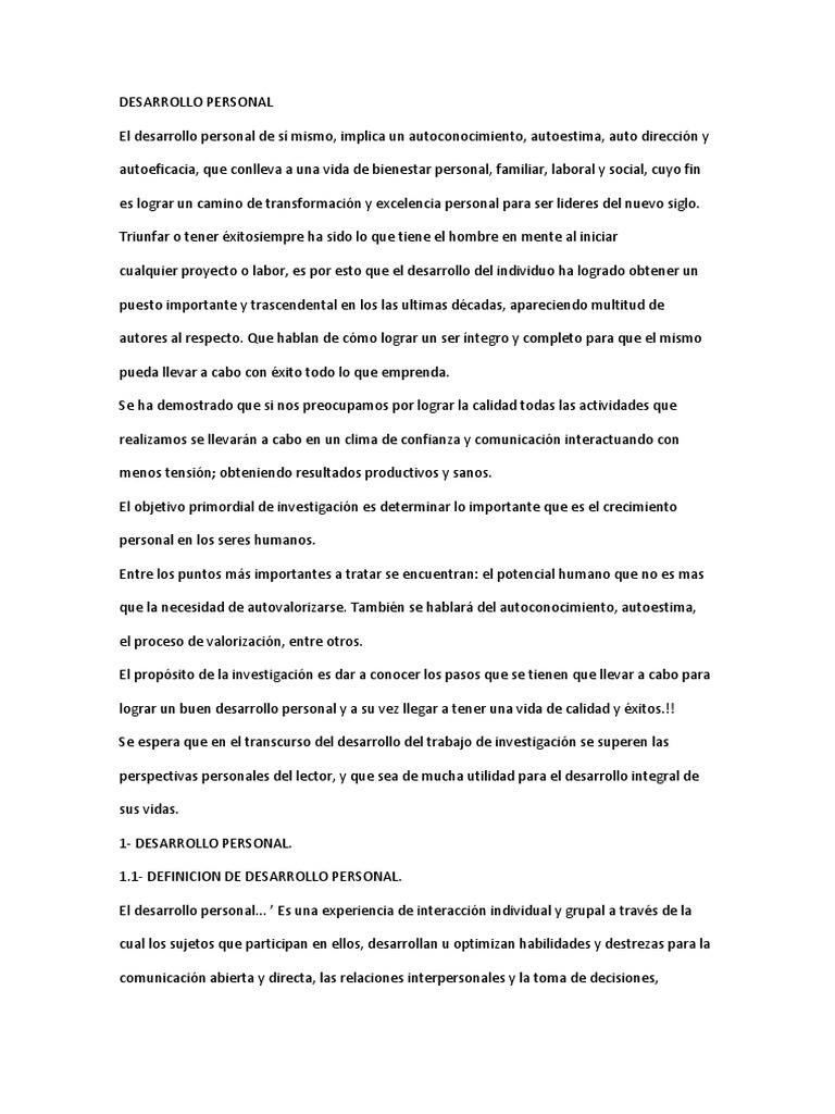 Claves del Desarrollo Personal Efectivo | PDF | Desarrollo personal ...
