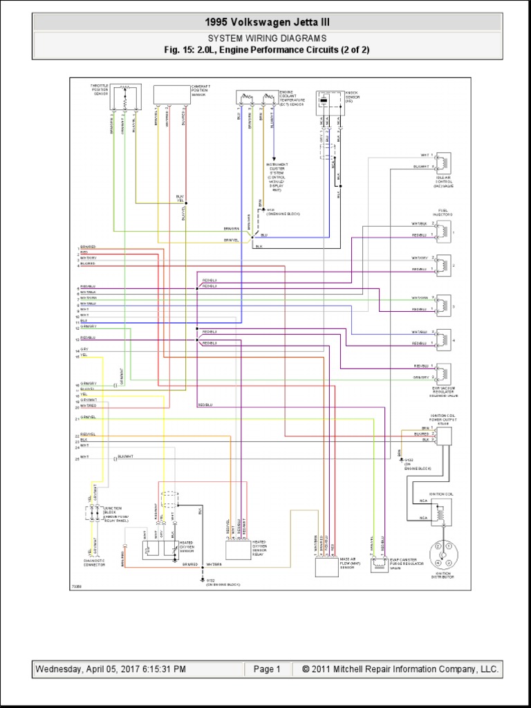 1995 VW Jetta 2.0L Diagrama de Motor 2 D 2 PDF | PDF