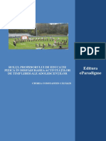 Rolul Profesorului de Educaţie Fizică În Desfăşurarea Activităţilor de Timp Liber Ale Adolescenţilor