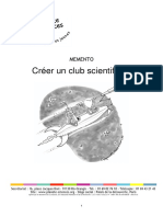 Memento Creation Club Scientifique PDF