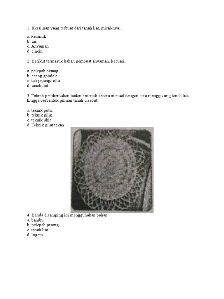 Dalam Pembuatan Keramik Teknik Pilin Disebut Dengan Istilah Sebutkan Itu