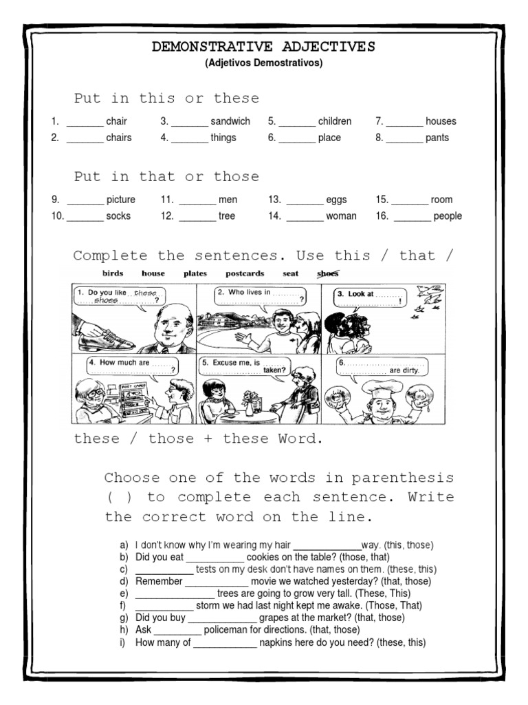Understanding Demonstrative Adjectives | PDF