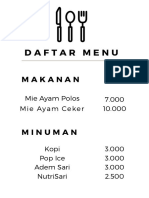 Daftar Menu