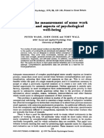 The Of: Scales For Measurement Some Work Attitudes Aspects of Psychological Well-Being