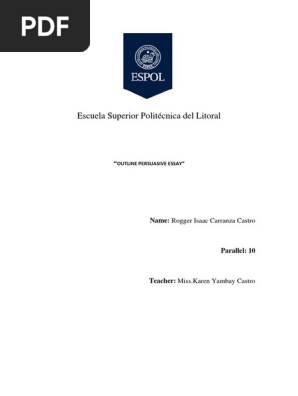 Outline Persuasive Essay Facebook