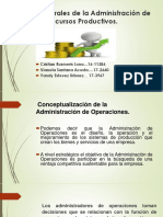 Generales de La Administración de Los Recursos Productivos de Cris