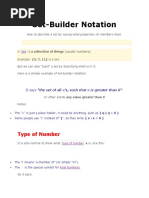 Set-Builder Notation: Type of Number