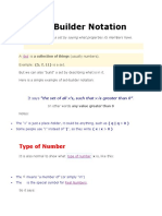 Set-Builder Notation: Type of Number