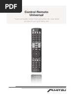 Programación Control Universal Mitzu MRC-UNI6 | PDF | Control remoto ...