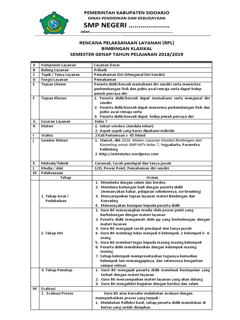 Rpl Pemahaman Diri Sendiri Ganjil