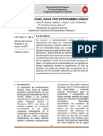 Práctica 2 Desionización Del Agua Por Intercambio Iónico