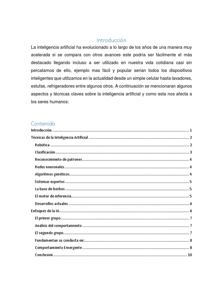 Técnicas Clave de Inteligencia Artificial | PDF | Inteligencia ...