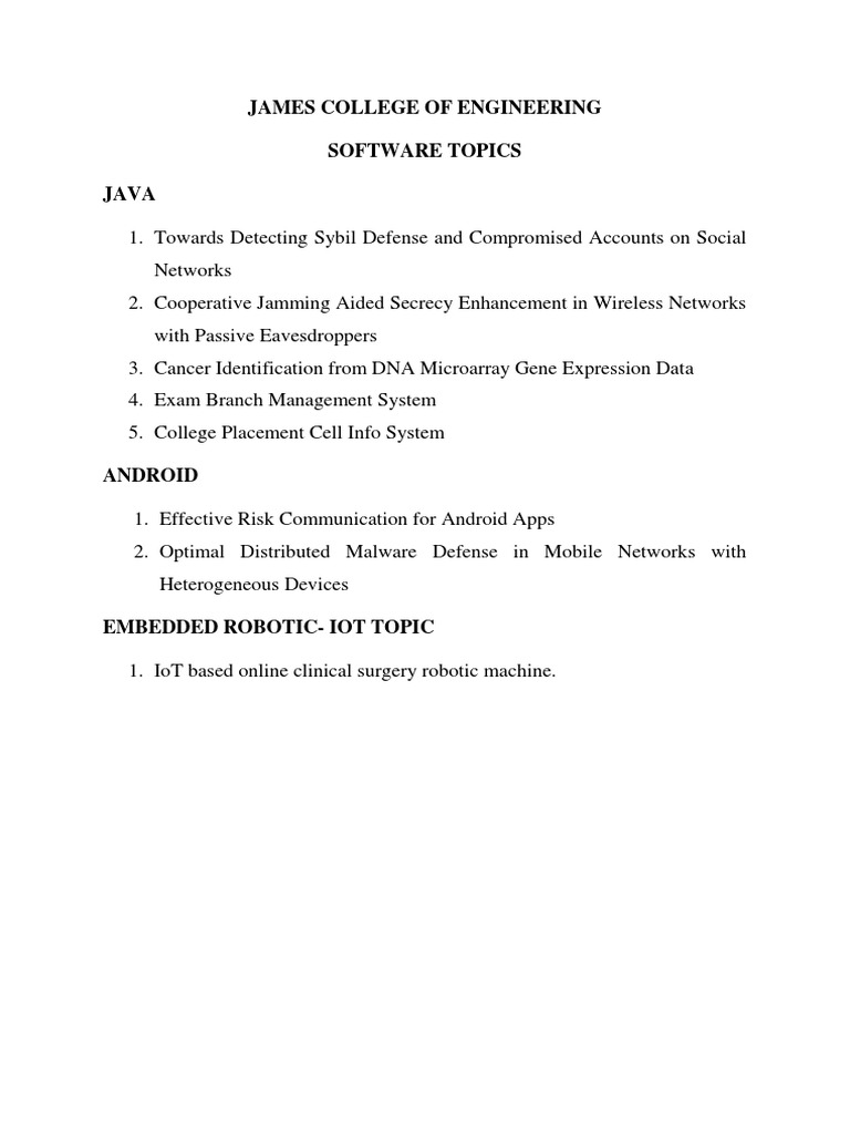 Engineering Software Topics Overview | PDF | Computers | Technology ...