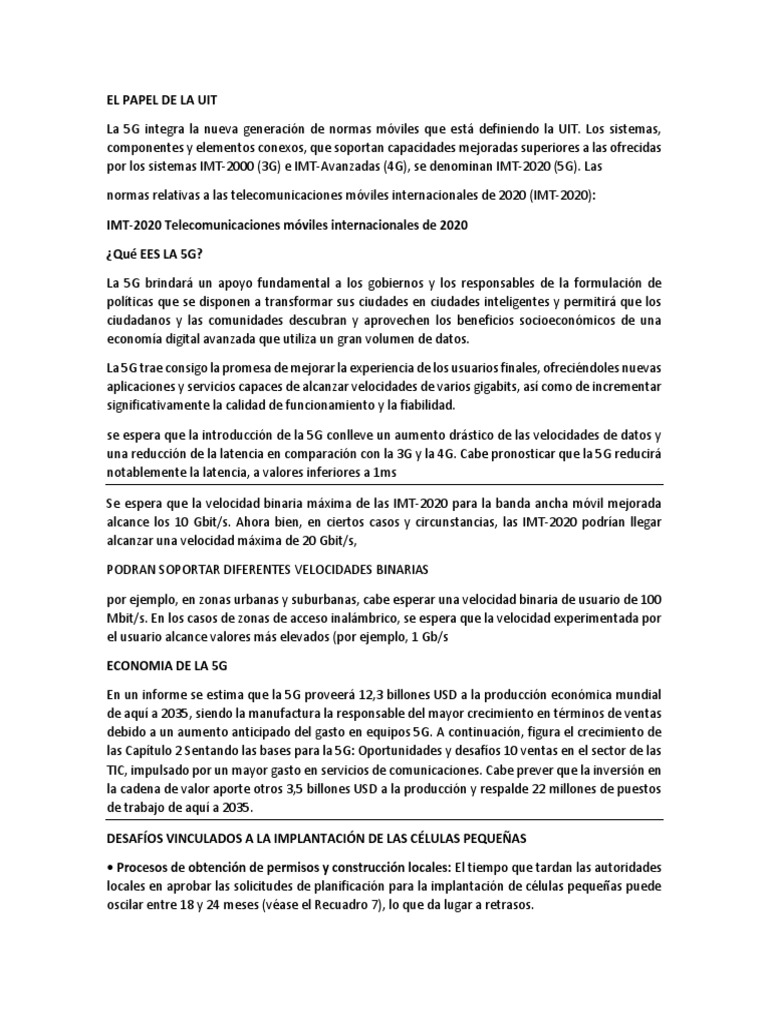 El Papel de La Uit | PDF | 4 G | 3 G