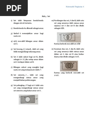 Bab 3 Set Nota Ringkas Matematik Tingkatan 4 Pdf