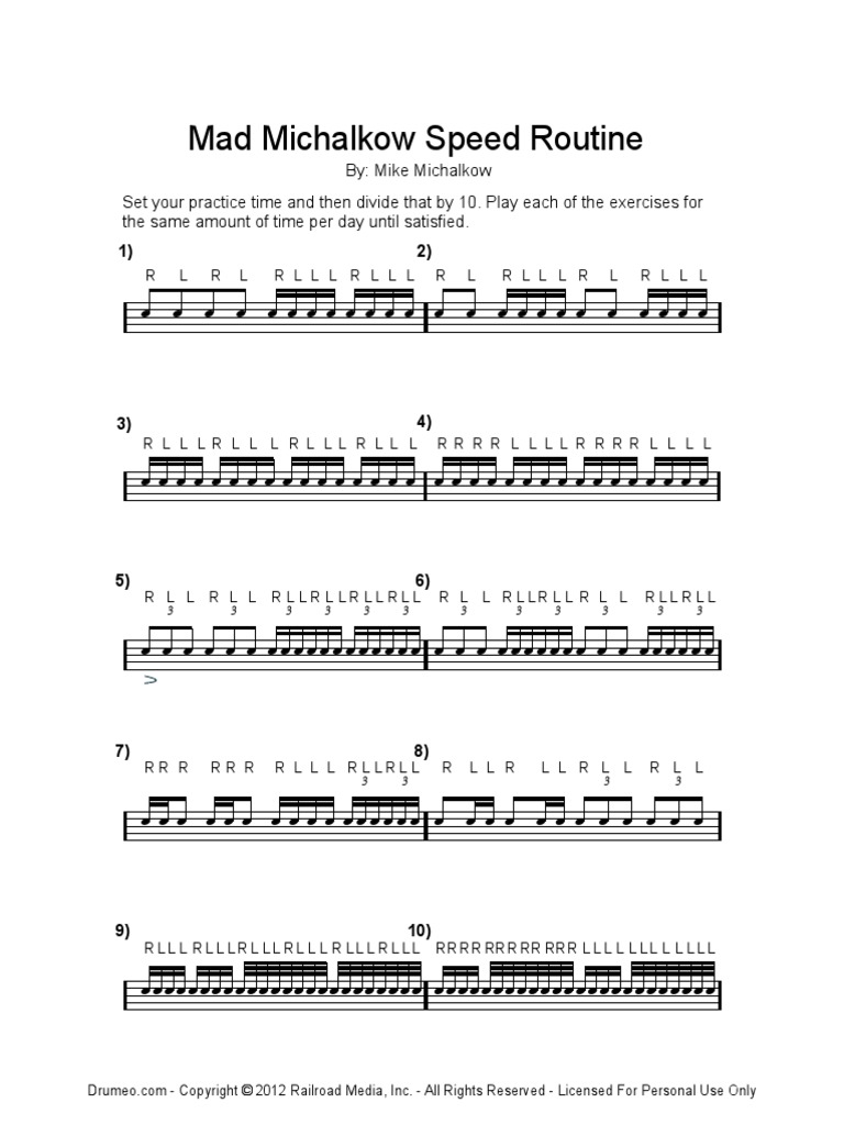 01 Michalkow Speed Routine | PDF