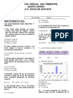 Examen Quinto Grado 2do. Trimestrematematicas