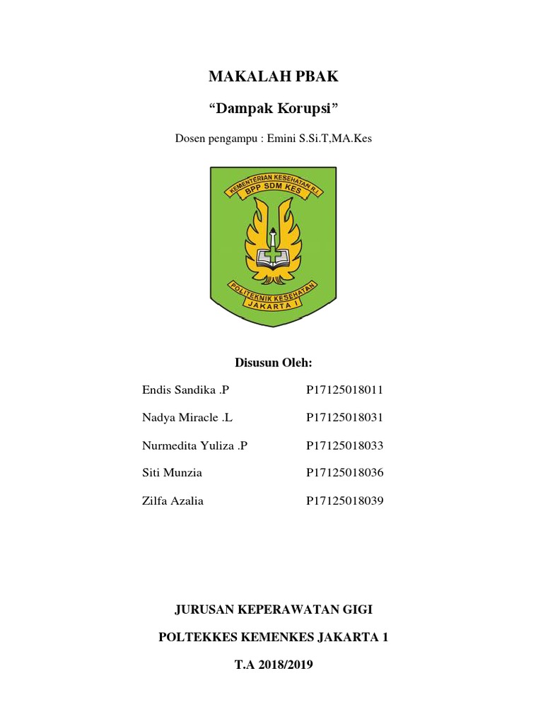 Makalah Dampak Korupsi