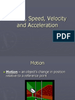 Motion, Speed, Velocity and Acceleration Explained