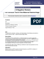 13.1 Fetal Maternal Haemorrhage and Post Partum Complications