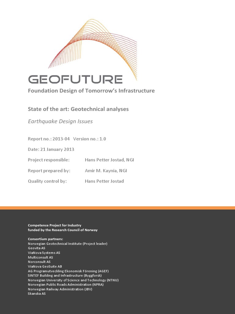 Geotechnical Analysis for Earthquake Design | PDF | Geotechnical ...