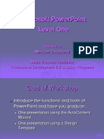 Microsoft Powerpoint Level One: Merrilee Shopland