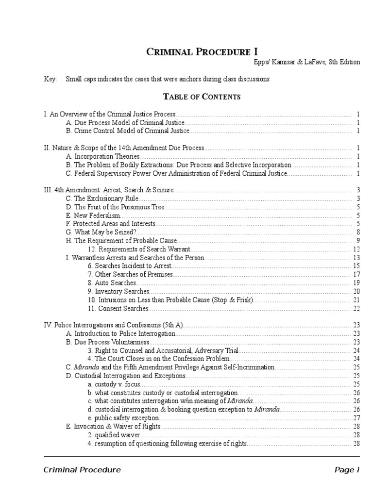 Crimprooutline G | PDF | Search And Seizure | Fourth Amendment To The ...