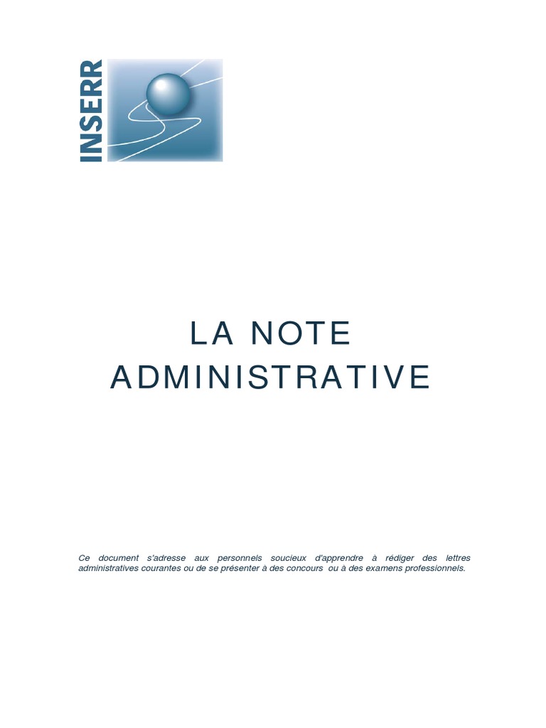 Rédaction de Notes Administratives | PDF | Traité | Loi
