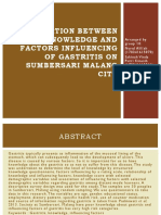 8.correlation Between Knowledge and Factors Influencing of Gastritis