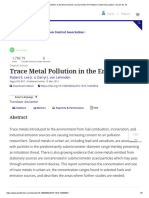 Trace Metal Pollution in The Environment - Journal of The Air Pollution Control Association - Vol 23, No 10
