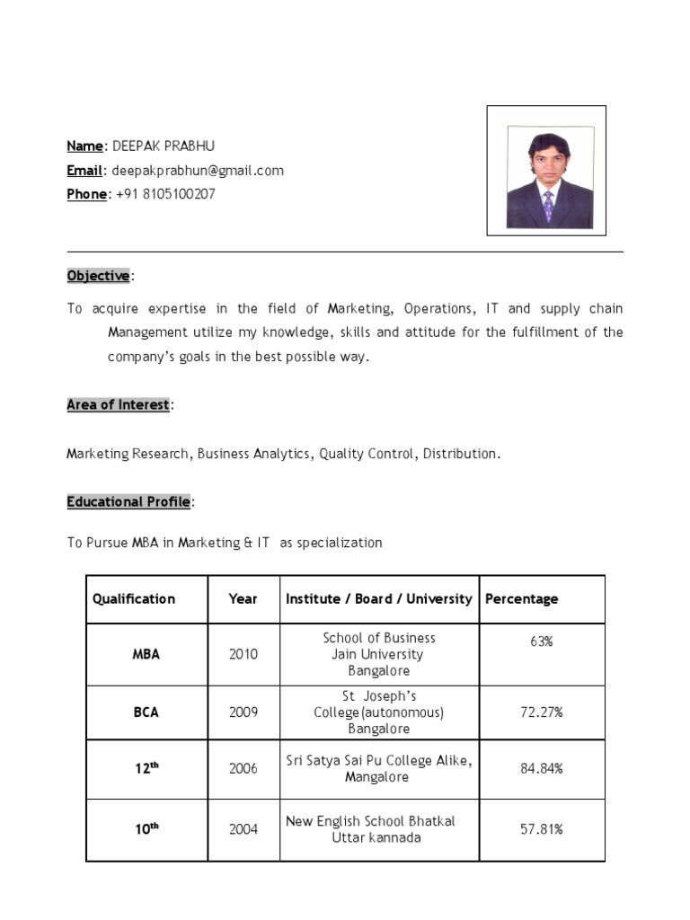 Deepak CV | PDF