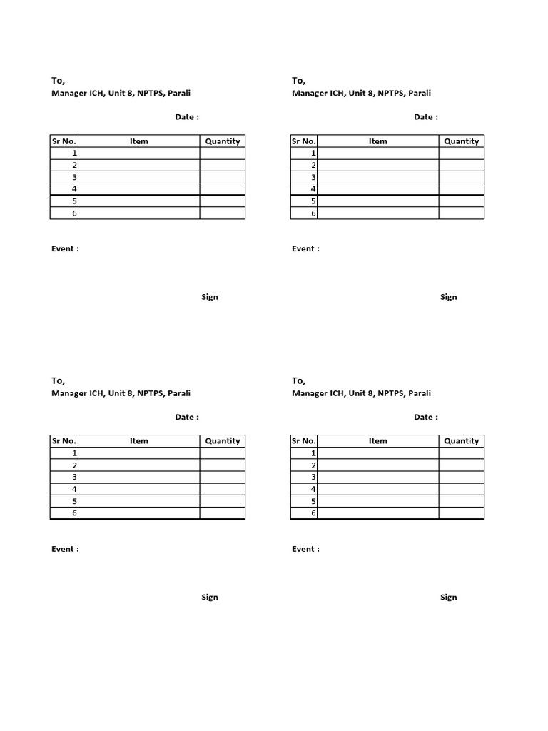 Canteen Order Slip PDF PDF