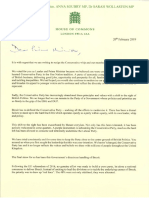 Tory MPs resignation letter