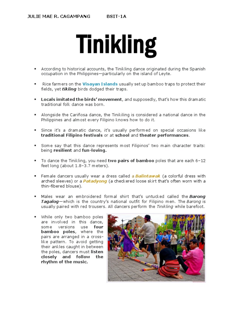 Tinikling Philippines Performing Arts
