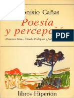 Cañas Dionisio - Poesia y Percepcion PDF