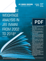 JEE Weightage Analysis Handout
