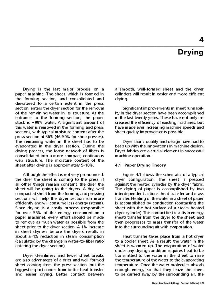 Paper Machine Drying Process Explained | PDF | Clothes Dryer | Humidity