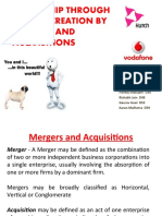 Leadership Through Wealth Creation by Mergers and Acquisitions
