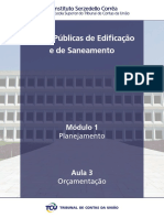 Curso Tribunal de Contas da União - Obras Publicas de Edificação e Saneamento - Modulo1 - Aula3