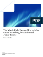 The Manic Pixie Dream Girls in John Green's Looking For Alaska and