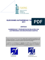 Síntesis Propuestas Elecciones 2011 Autonómicas y Municipales