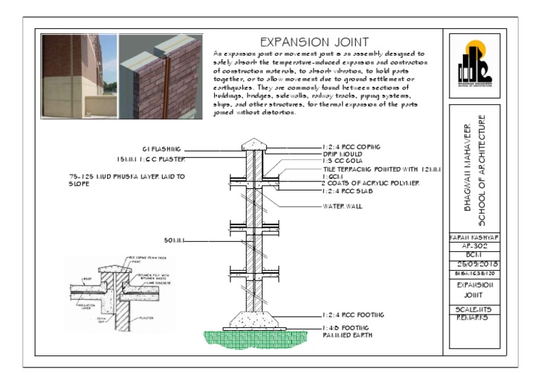 Expansion Joint Details in Construction | PDF | Structural Engineering ...