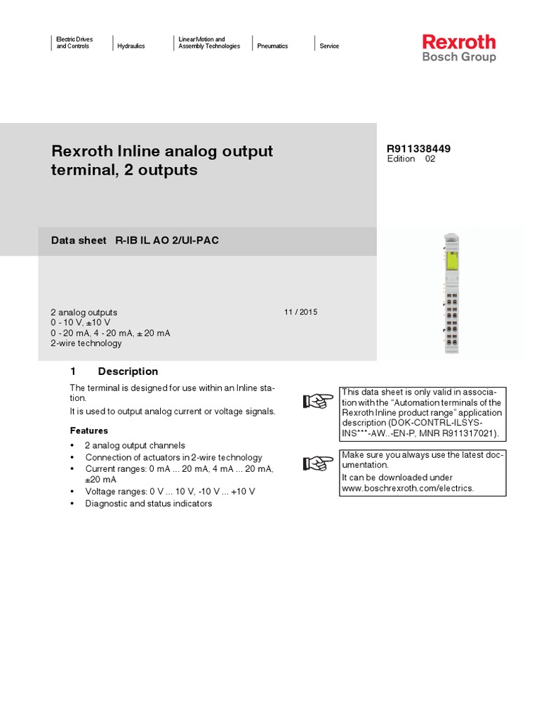 r911338449 02 Salida Analogica | PDF | Power Supply | Bit
