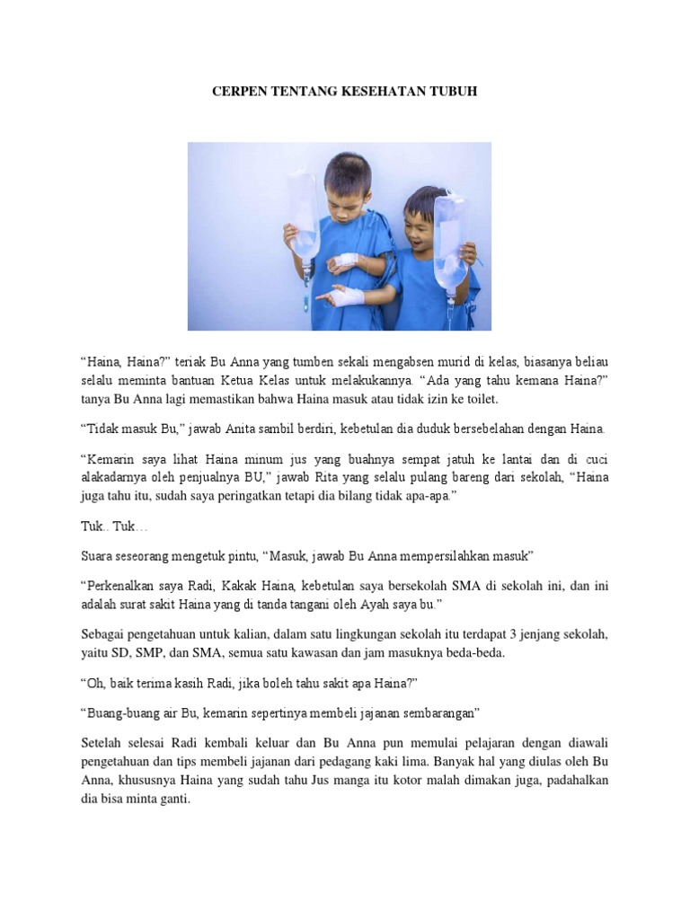 Cerpen Tentang Kesehatan Tubuh