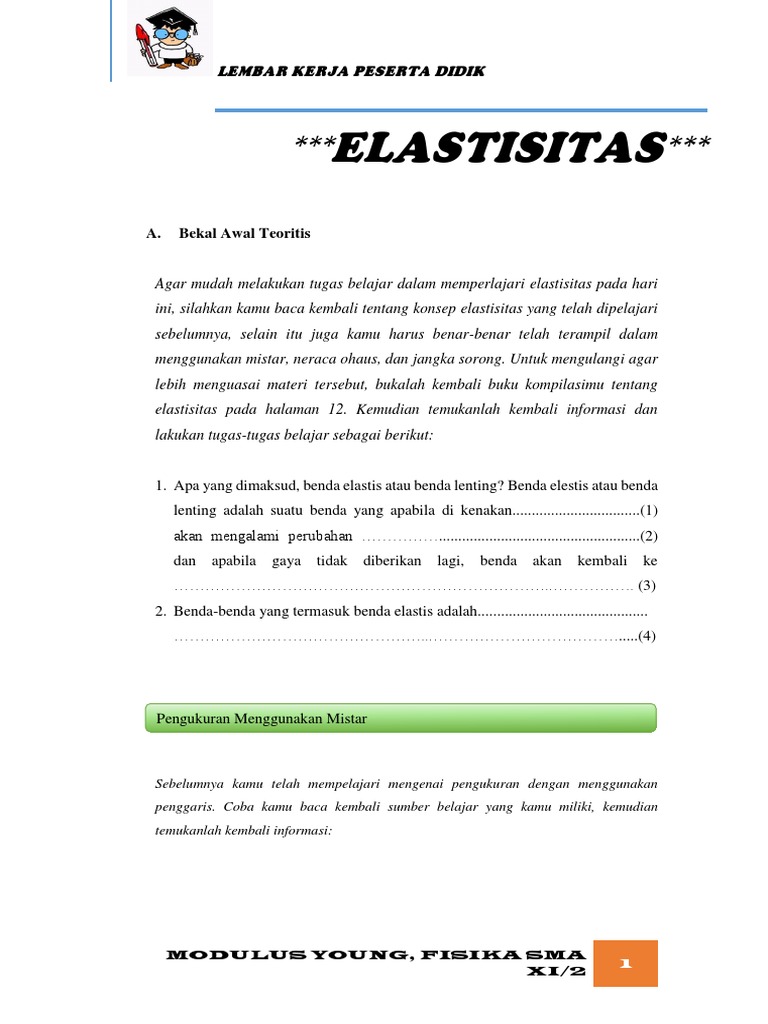 Modul Elastisitas Fisika SMA | PDF