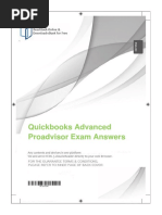 Quickbooks Advanced Proadvisor Exam Answers