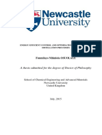 Energy efficient control and optimisation techniques for distillation processes